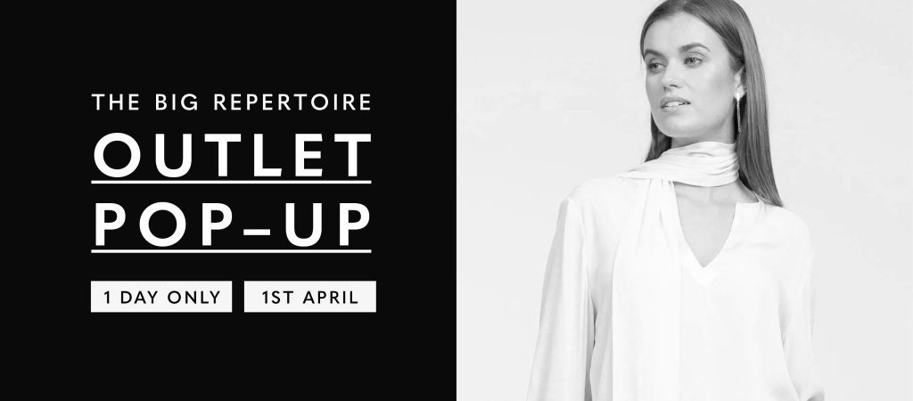 The Big Repertoire Outlet Pop-up Sale is coming to Milford Centre on April 1st.